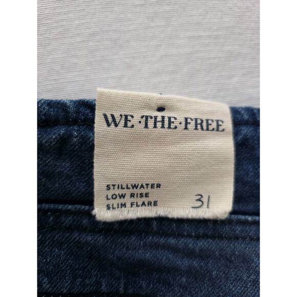 Free People Stillwater Jeans Low Rise Slim Flare Sz 31 NEW We The Free Split Hem - Picture 12 of 15